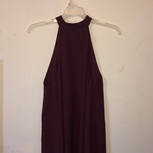High neck burgundy forever 21 dress